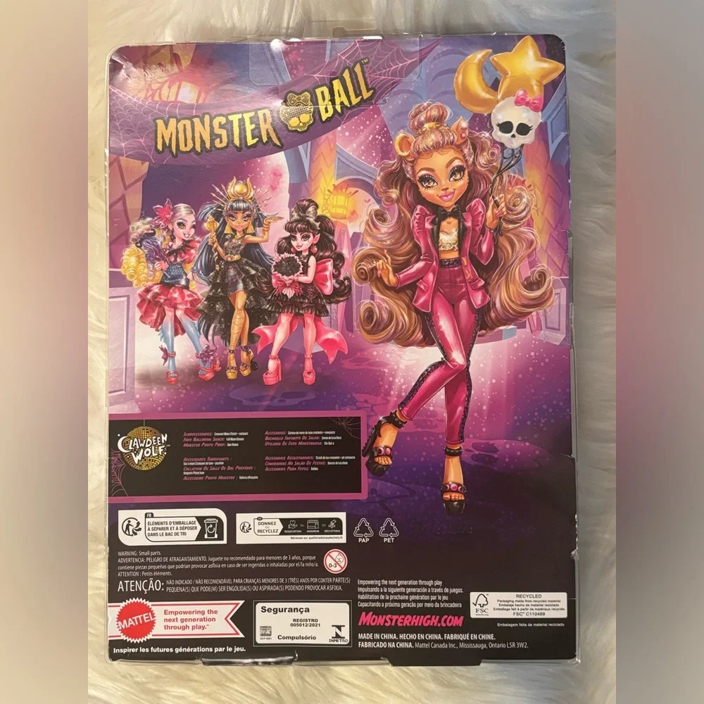 🆕 Monster High Monster Ball Clawdeen Wolf Doll